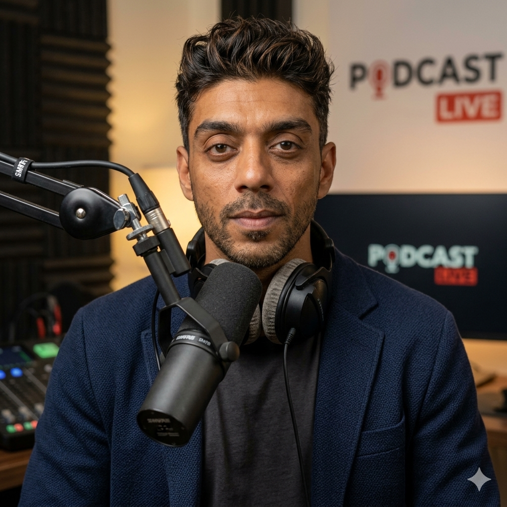 Podcast style AI-generated creator content for branded campaigns